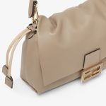 FENDI Mamma Baguette Medium Dove gray nappa leather bag - Image 3